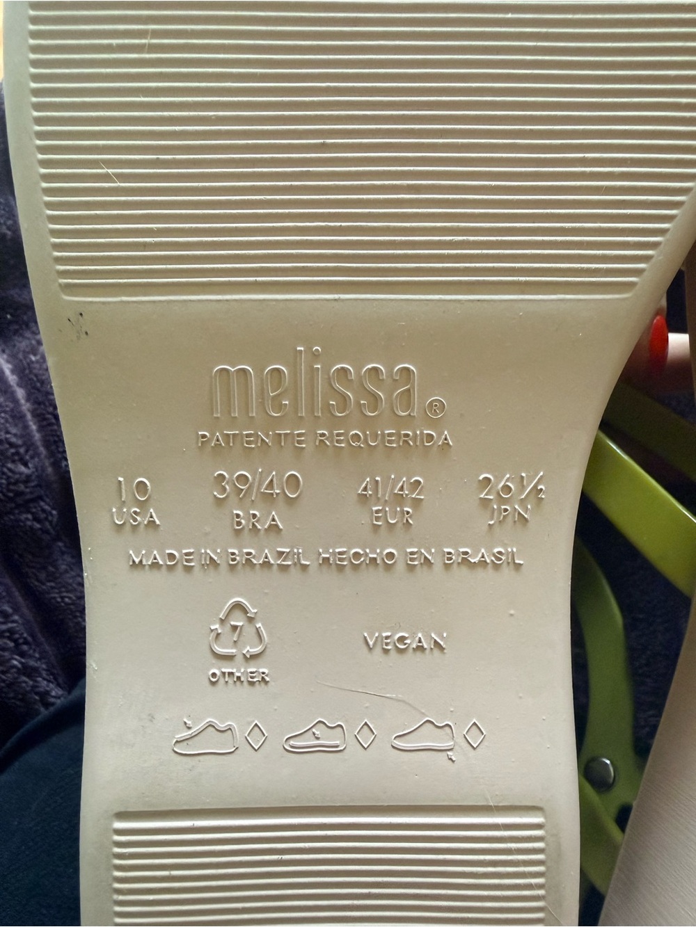 Melissa Bright Lime Green Strappy Sandals - Picture 3 of 4
